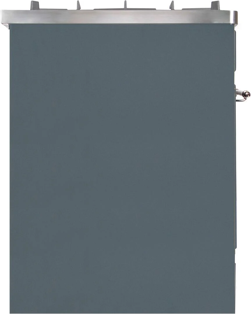 Ilve UMI30NE3BGC Majestic Ii 30 Inch Electric Freestanding Range In Blue Grey With Chrome Trim - Image 4