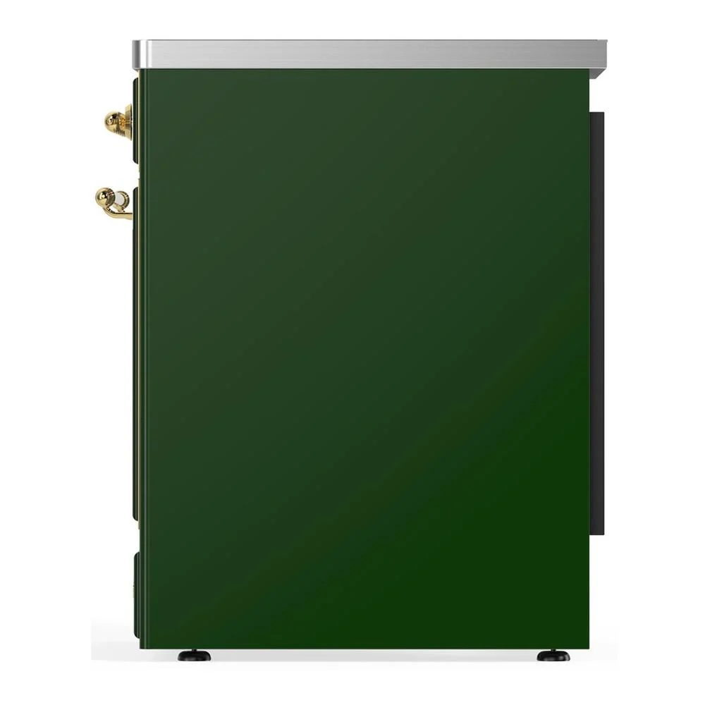 Ilve UMIB30NR3EGG Ilve Umib30Nr3Egg Majestic Iii 30 Inch Induction Range With 4 Elements, 4 Cu. Ft. Oven Capacity (Triple Glass Door, Emerald Green, Brass) - Image 4
