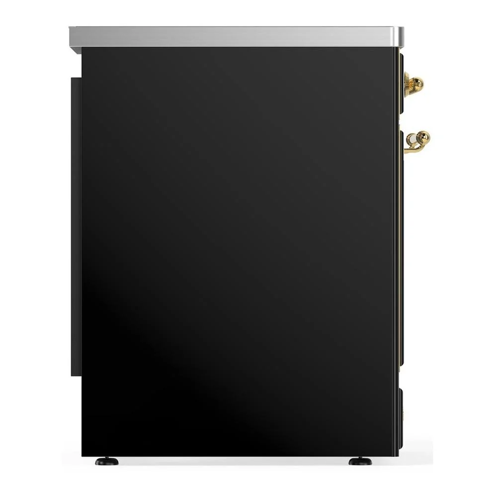 Ilve UMIB30QNR3BKG Ilve Umib30Qnr3Bkg Majestic Iii 30 Inch Induction Range With 4 Elements, 4 Cu. Ft. Oven Capacity (Solid Door, Glossy Black, Brass) - Image 5