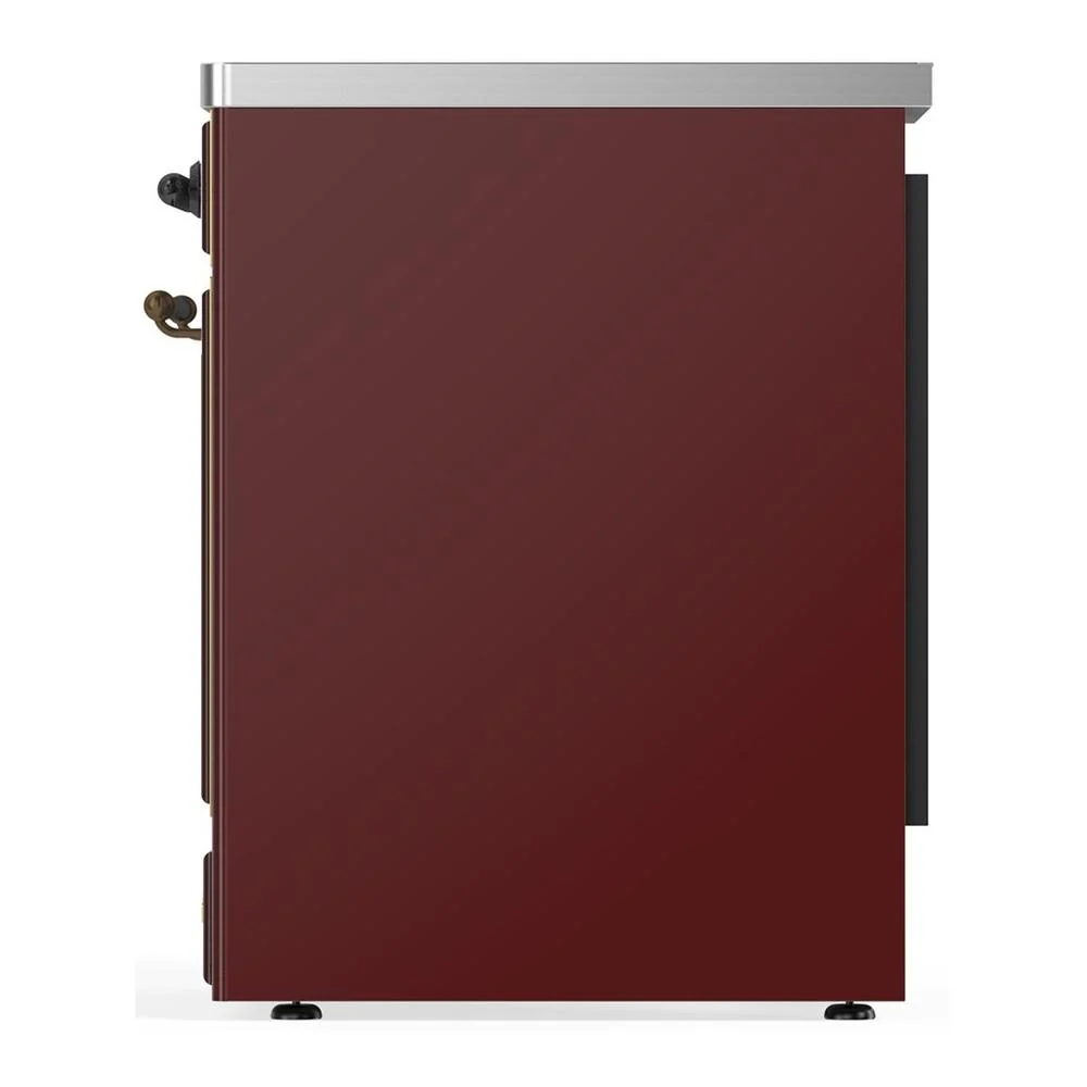 Ilve UMIB30QNR3BUB Ilve Umib30Qnr3Bub Majestic Iii 30 Inch Induction Range With 4 Elements, 4 Cu. Ft. Oven Capacity (Solid Door, Burgundy, Burnished) - Image 4