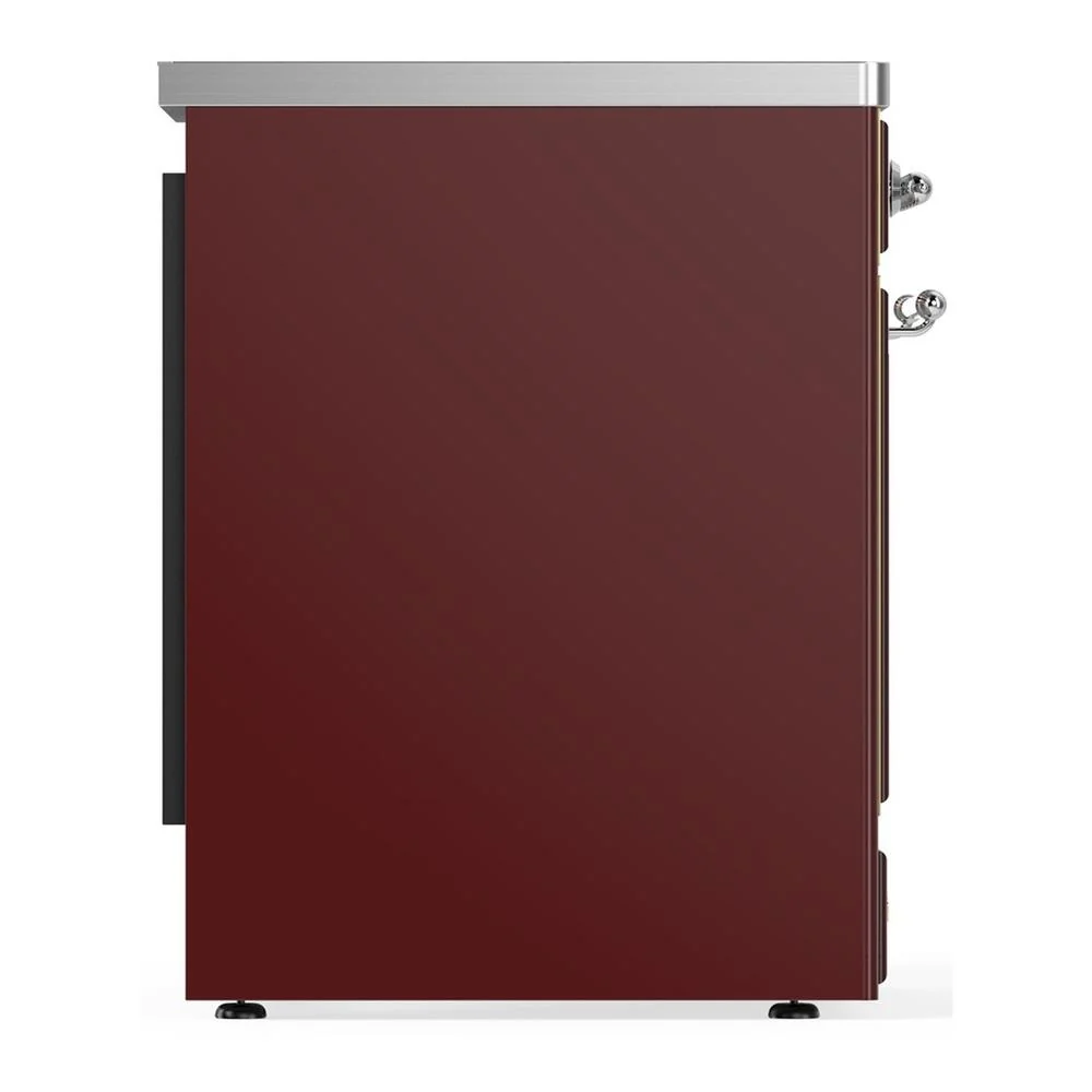 Ilve UMIB30QNR3BUC Ilve Umib30Qnr3Buc Majestic Iii 30 Inch Induction Range With 4 Elements, 4 Cu. Ft. Oven Capacity (Solid Door, Burgundy, Chrome) - Image 5