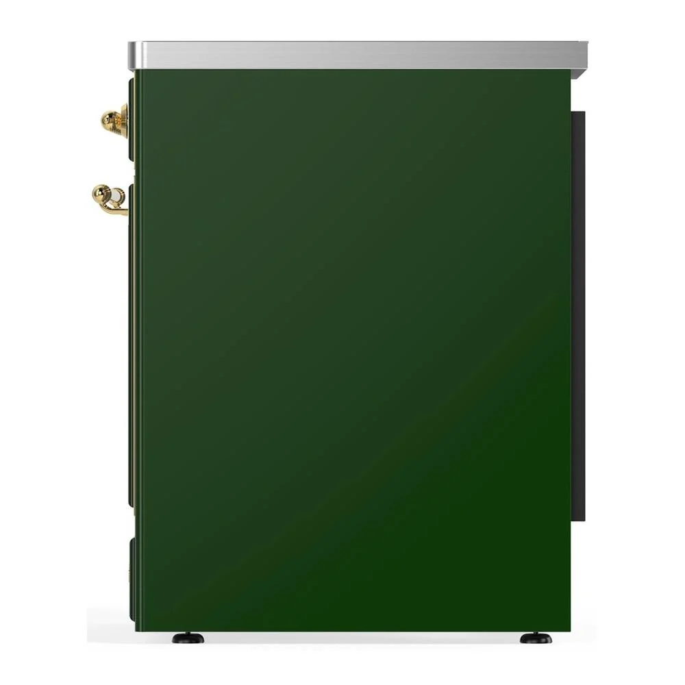 Ilve UMIB30QNR3EGG Ilve Umib30Qnr3Egg Majestic Iii 30 Inch Induction Range With 4 Elements, 4 Cu. Ft. Oven Capacity (Solid Door, Emerald Green, Brass) - Image 4