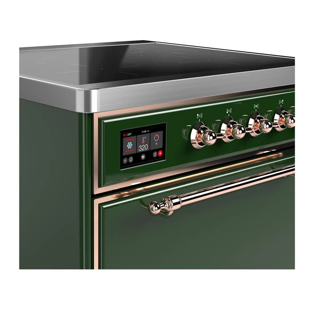 Ilve UMIB30QNR3EGP Ilve Umib30Qnr3Egp Majestic Iii 30 Inch Induction Range With 4 Elements, 4 Cu. Ft. Oven Capacity (Solid Door, Emerald Green, Copper) - Image 2