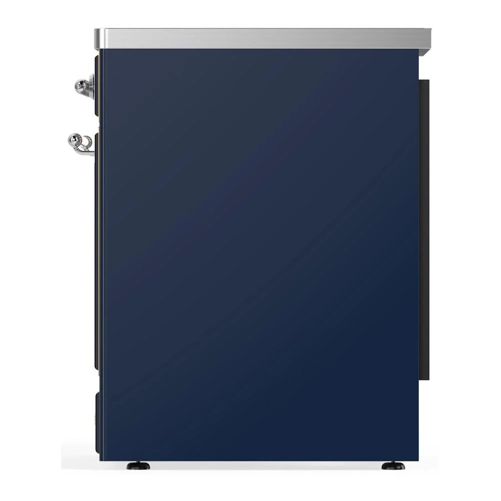 Ilve UMIB30QNR3MBC Ilve Umib30Qnr3Mbc Majestic Iii 30 Inch Induction Range With 4 Elements, 4 Cu. Ft. Oven Capacity (Solid Door, Midnight Blue, Chrome) - Image 4