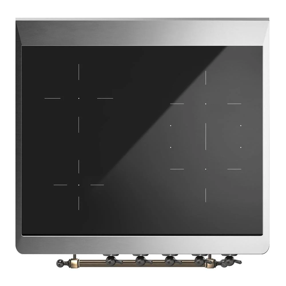 Ilve UMIB30QNR3MGB Ilve Umib30Qnr3Mgb Majestic Iii 30 Inch Induction Range With 4 Elements, 4 Cu. Ft. Oven Capacity (Solid Door, Graphite Matte, Burnished) - Image 6