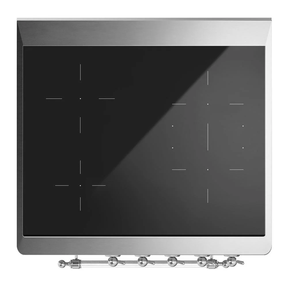 Ilve UMIB30QNR3MGC Ilve Umib30Qnr3Mgc Majestic Iii 30 Inch Induction Range With 4 Elements, 4 Cu. Ft. Oven Capacity (Solid Door, Graphite Matte, Chrome) - Image 6