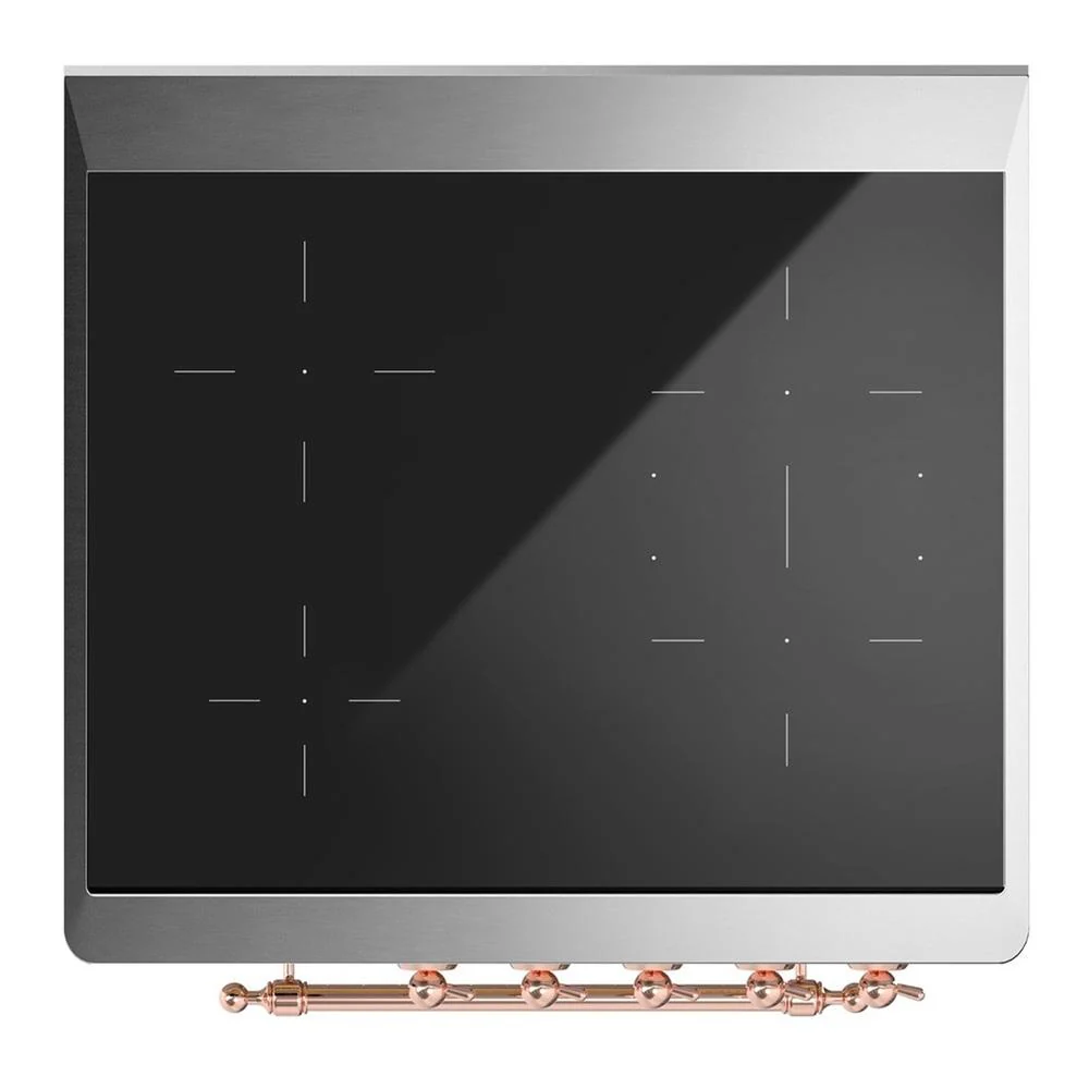 Ilve UMIB30QNR3RAP Ilve Umib30Qnr3Rap Majestic Iii 30 Inch Induction Range With 4 Elements, 4 Cu. Ft. Oven Capacity (Solid Door, Ral, Copper) - Image 6