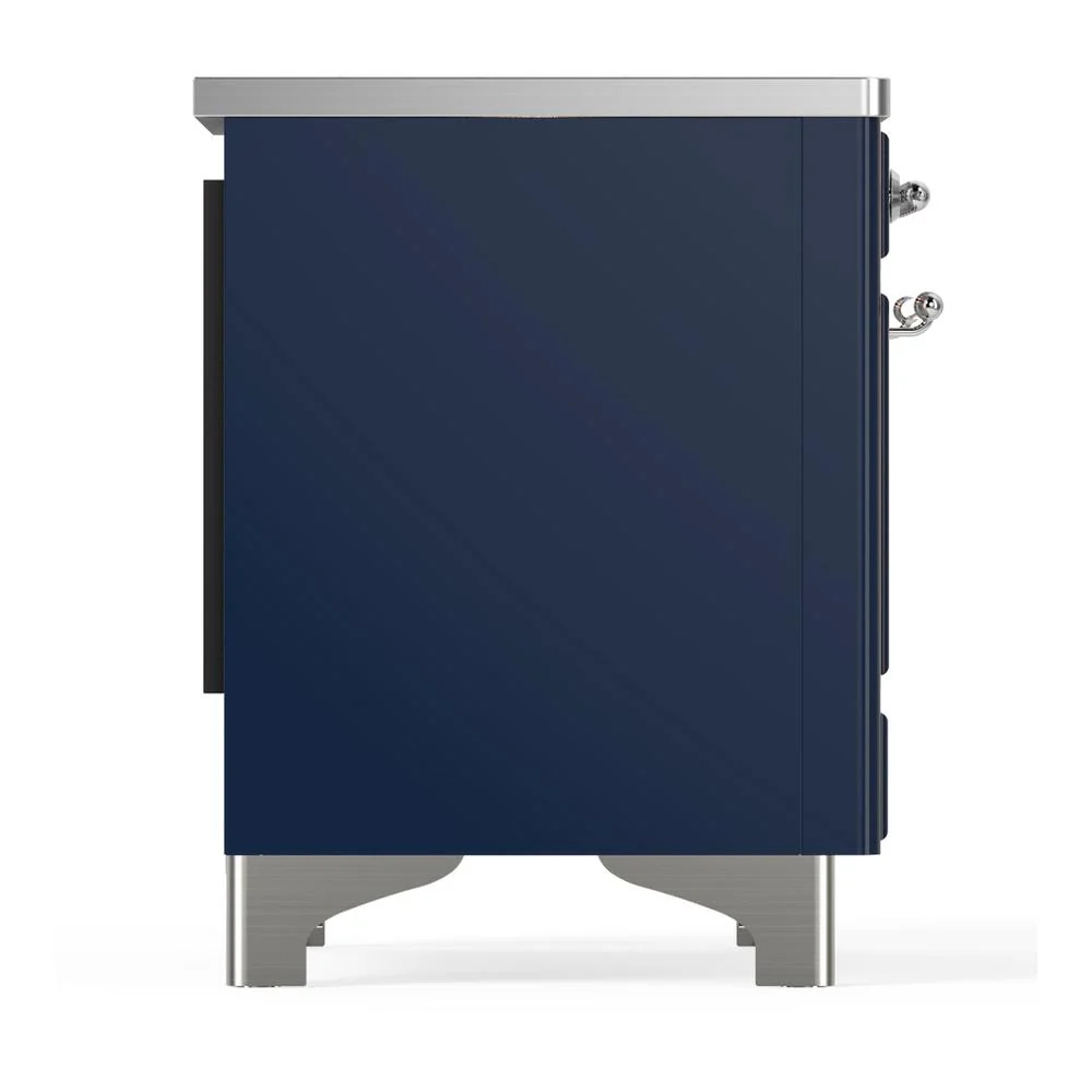 Ilve UMIB36NR3MBC Ilve Umib36Nr3Mbc Majestic Iii 36 Inch Induction Range With 6 Elements, 3.5 Cu. Ft. Total Oven Capacity (Triple Glass Door, Midnight Blue, Chrome) - Image 6