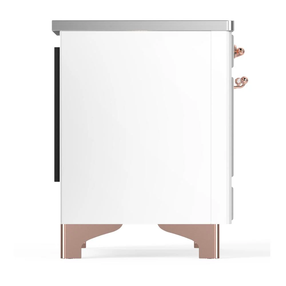 Ilve UMIB36NR3WHP Ilve Umib36Nr3Whp Majestic Iii 36 Inch Induction Range With 6 Elements, 3.5 Cu. Ft. Total Oven Capacity (Triple Glass Door, White, Copper) - Image 6