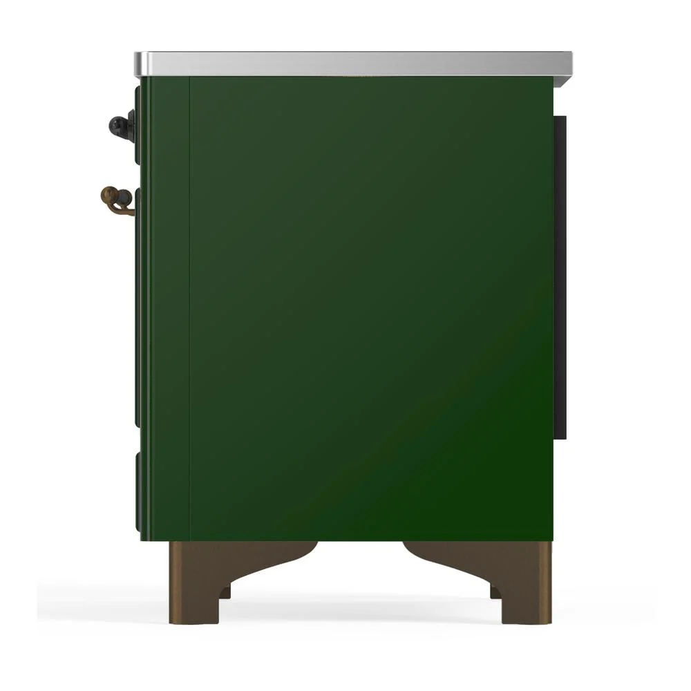 Ilve UMIB36QNR3EGB Ilve Umib36Qnr3Egb Majestic Iii 36 Inch Induction Range With 6 Elements, 3.5 Cu. Ft. Total Oven Capacity (Solid Door, Emerald Green, Burnished) - Image 7