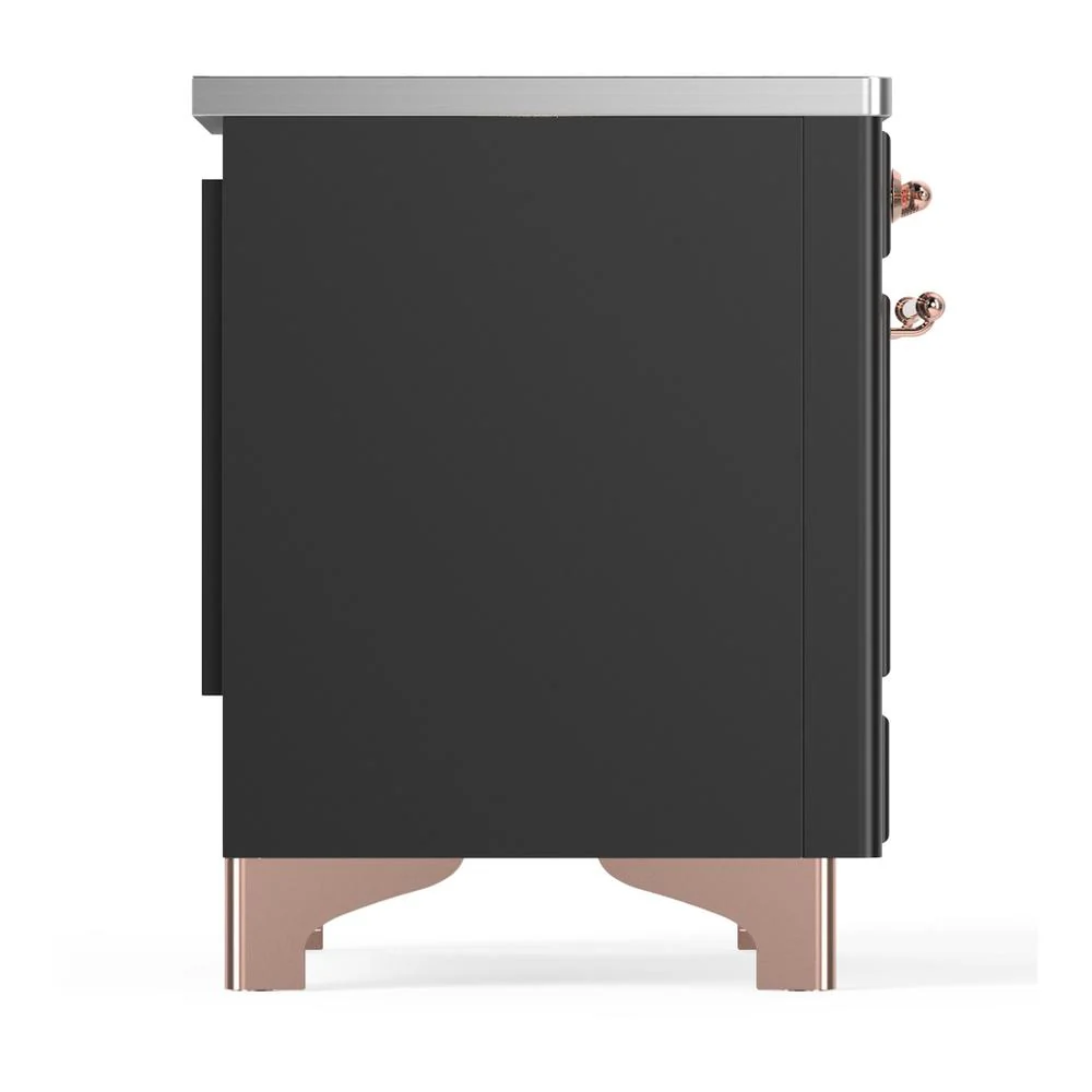 Ilve UMIB36QNR3MGP Ilve Umib36Qnr3Mgp Majestic Iii 36 Inch Induction Range With 6 Elements, 3.5 Cu. Ft. Total Oven Capacity (Solid Door, Graphite Matte, Copper) - Image 5