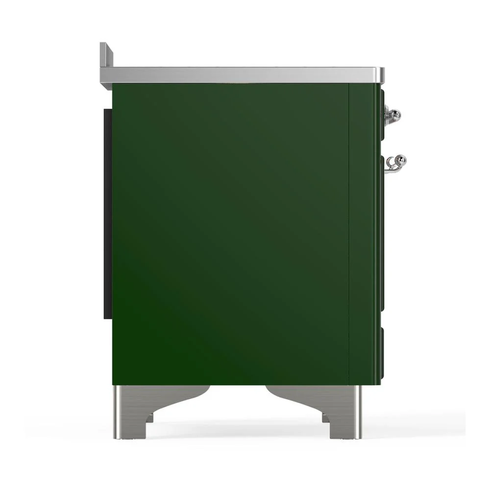 Ilve UMIB48QNR3EGC Ilve Umib48Qnr3Egc Majestic Iii 48 Inch Induction Range With 6 Elements, 5.02 Cu. Ft. Total Oven Capacity (Solid Door, Emerald Green, Chrome) - Image 8