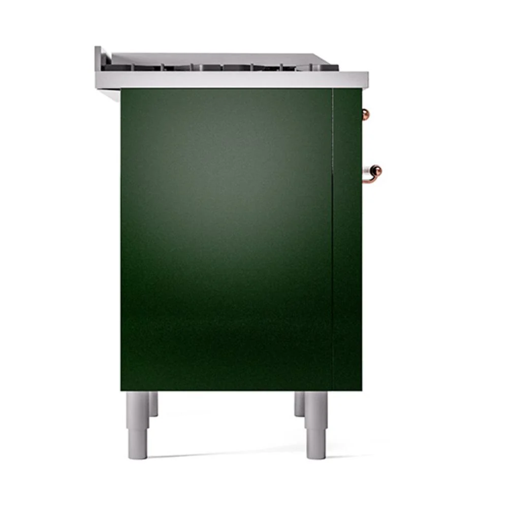 Ilve UN36FQNMPEGP Ilve Un36Fqnmpegp Nostalgie Ii Noblesse 36" Dual Fuel Range (Natural Gas, Solid Door, Emerald Green, Copper) - Image 4
