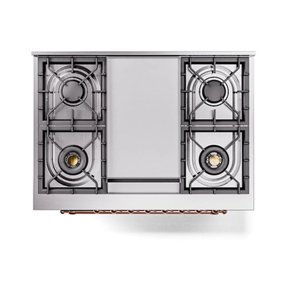 Ilve UN36FQNMPEGPLP Ilve Un36Fqnmpegplp Nostalgie Ii Noblesse 36" Dual Fuel Range (Liquid Propane, Solid Door, Emerald Green, Copper) - Image 3