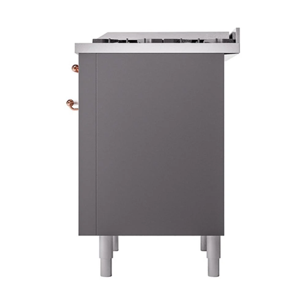 Ilve UN36FQNMPMGP Ilve Un36Fqnmpmgp Nostalgie Ii Noblesse 36" Dual Fuel Range (Natural Gas, Solid Door, Graphite Matte, Copper) - Image 5