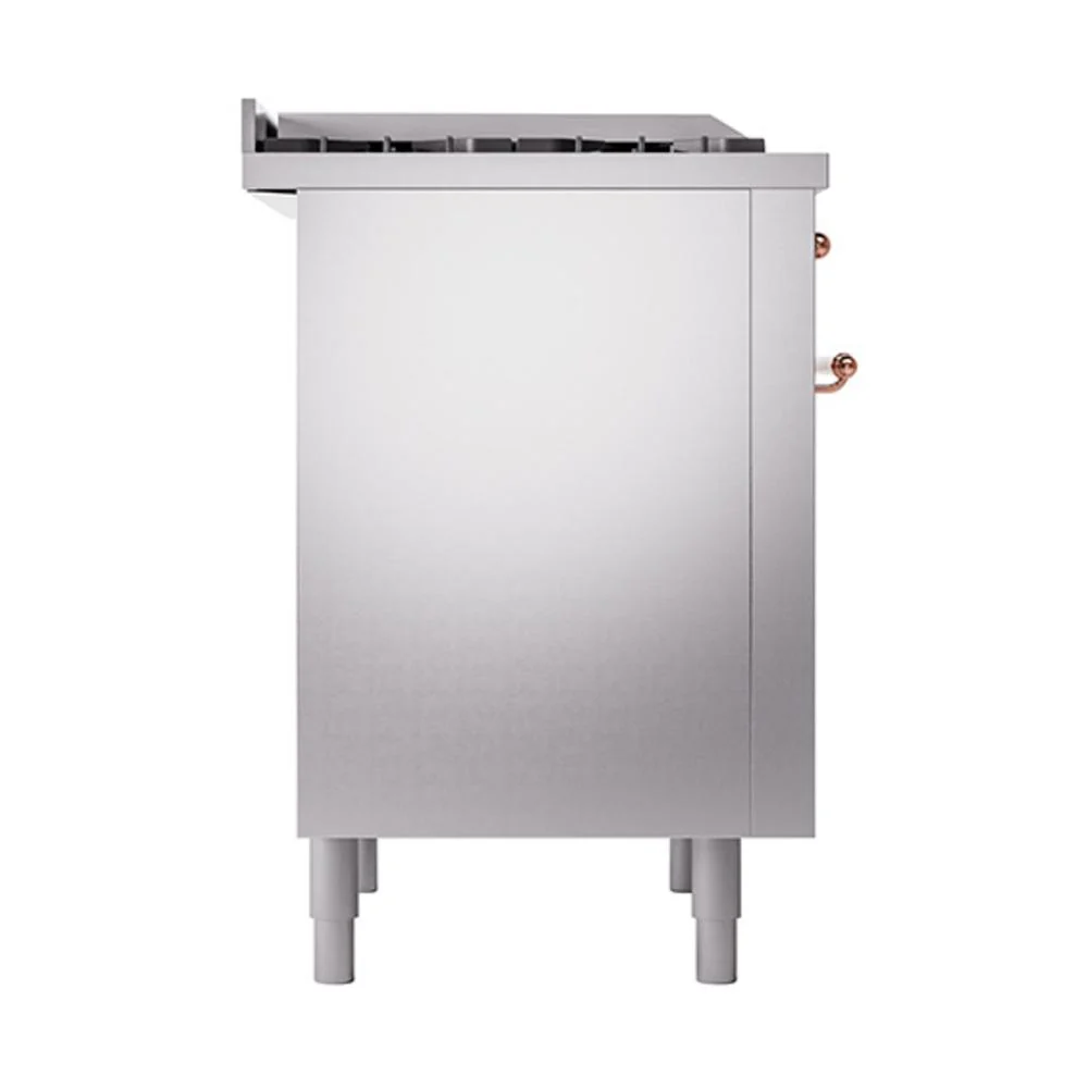 Ilve UN36FQNMPSSP Ilve Un36Fqnmpssp Nostalgie Ii Noblesse 36" Dual Fuel Range (Natural Gas, Solid Door, Stainless Steel, Copper) - Image 4