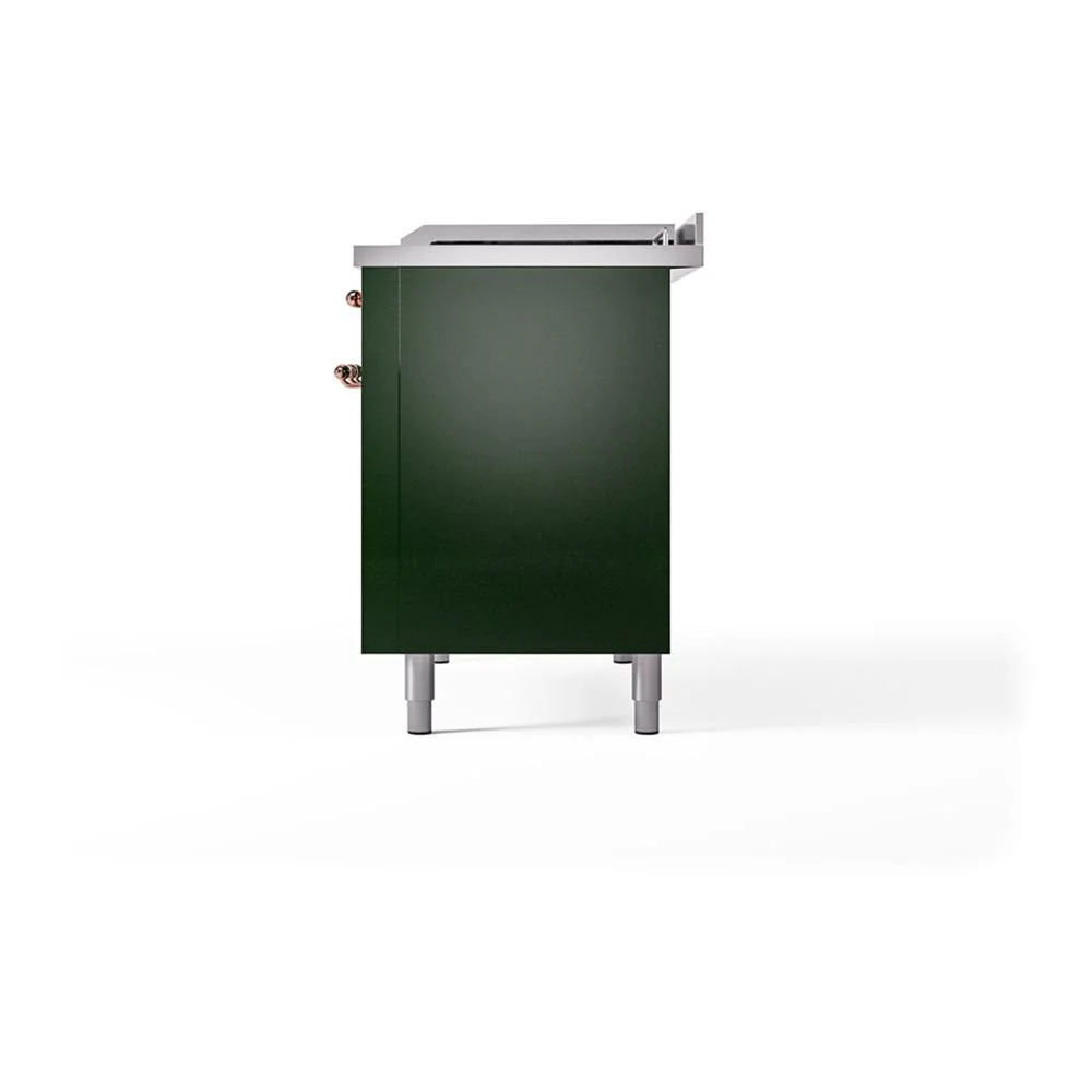 Ilve UN48FQNMPEGPLP Ilve Un48Fqnmpegplp Nostalgie Ii Noblesse 48" Dual Fuel Range (8 Sealed Burners + Griddle, Liquid Propane, Solid Door, Emerald Green, Copper) - Image 5