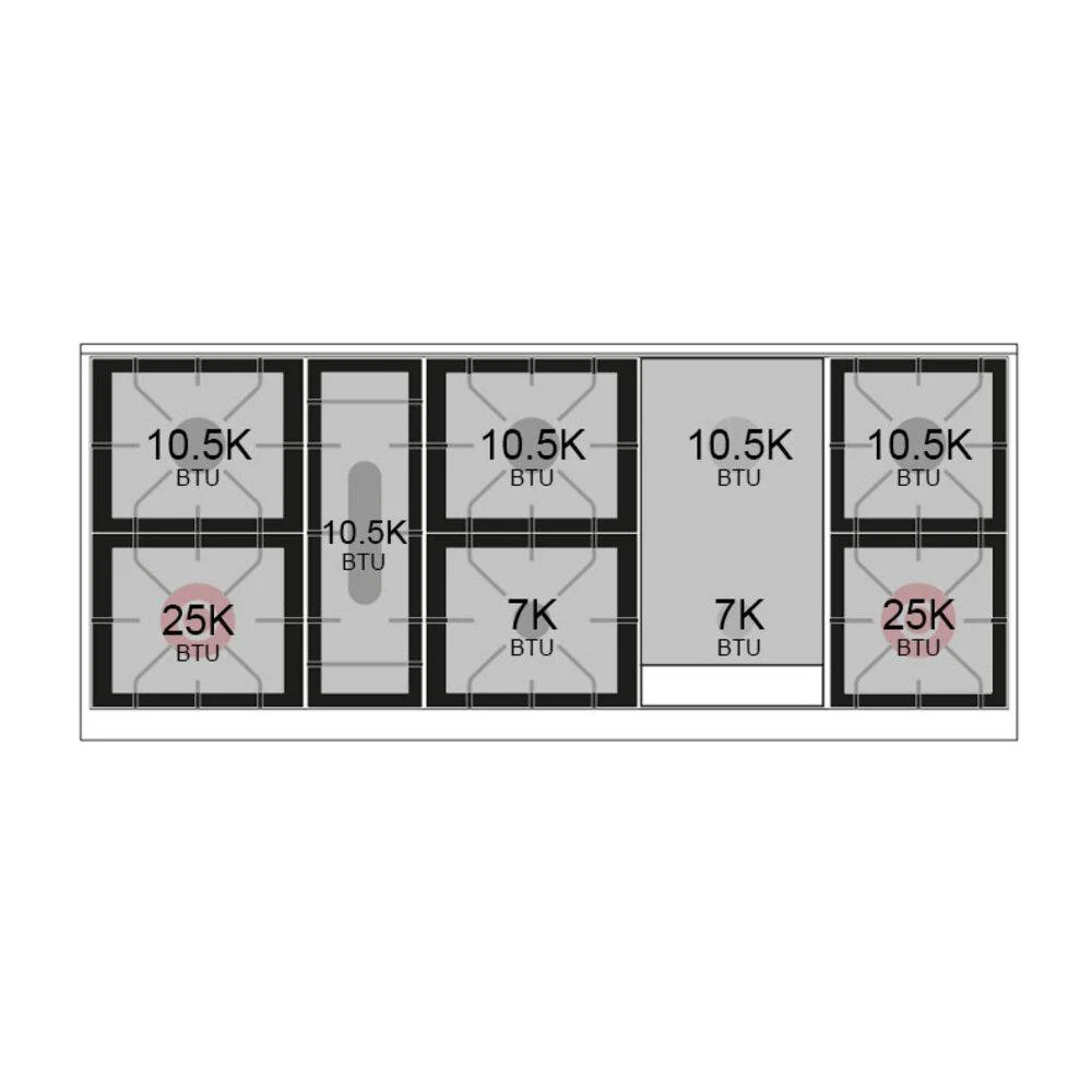 Ilve UN60FNMPBUG Ilve Un60Fnmpbug Nostalgie Ii Noblesse 60" Dual Fuel Range (9 Sealed Burners + Griddle, Natural Gas, Triple Glass Door, Burgundy, Brass) - Image 9