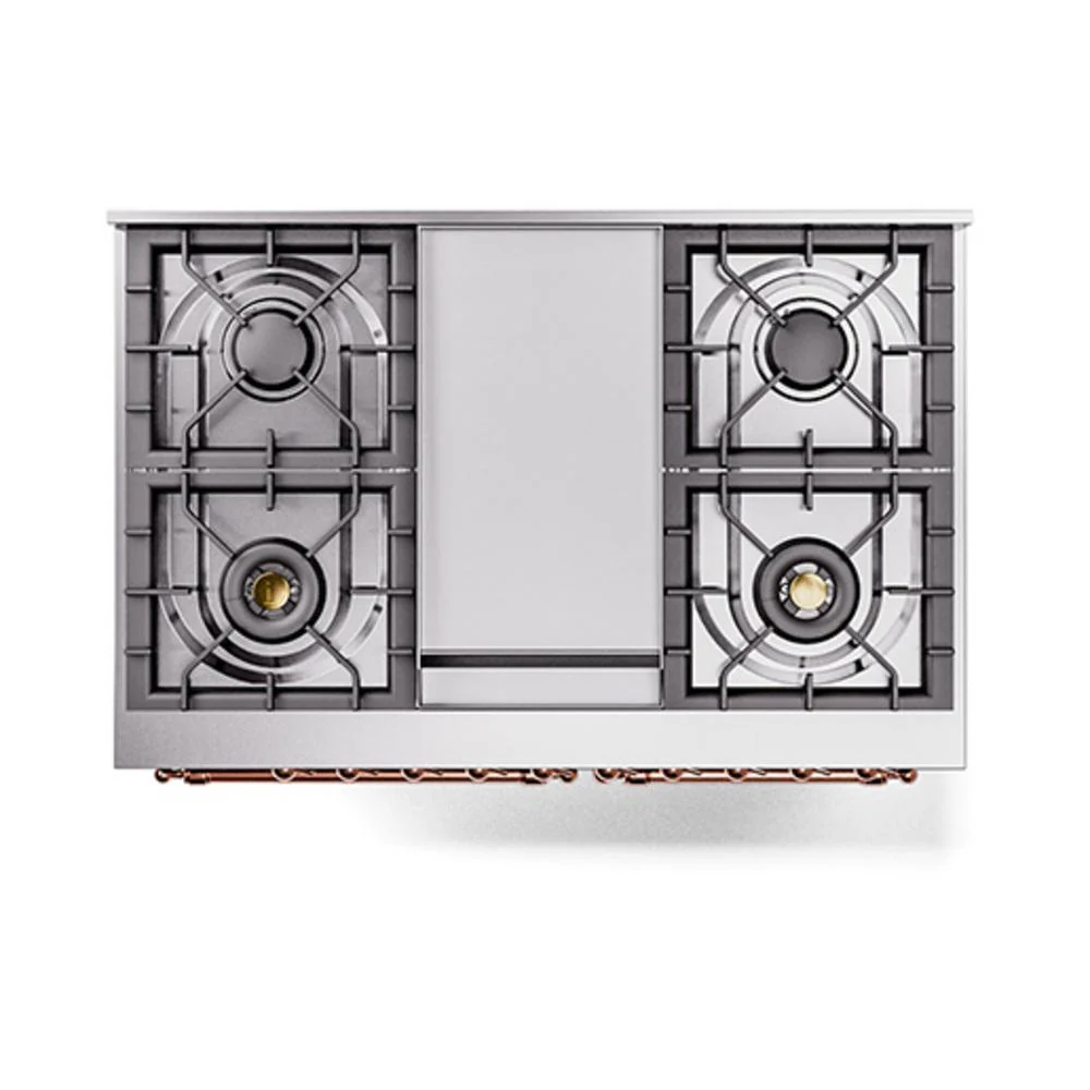 Ilve UND40FNMPMGPLP Ilve Und40Fnmpmgplp Nostalgie Ii Noblesse 40" Dual Fuel Range (Liquid Propane, Triple Glass Door, Graphite Matte, Copper) - Image 8