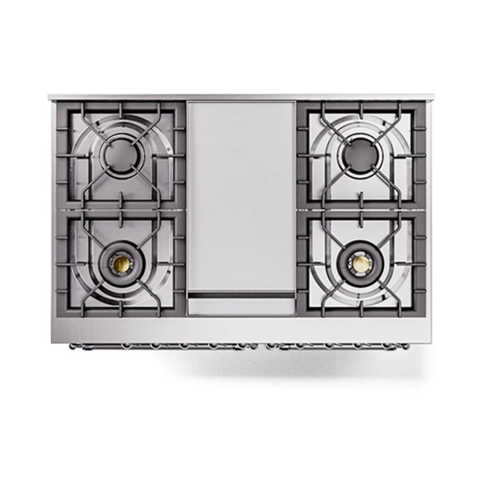 Ilve UND40FQNMPMGC Ilve Und40Fqnmpmgc Nostalgie Ii Noblesse 40" Dual Fuel Range (Natural Gas, Solid Door, Graphite Matte, Chrome) - Image 3