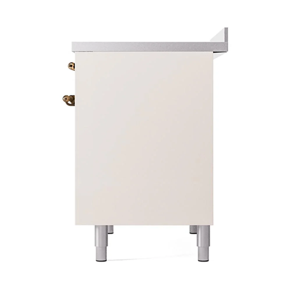 Ilve UNDI406QNMPAWB Ilve Undi406Qnmpawb Nostalgie Ii Noblesse 40" Induction Range (Solid Door, Antique White, Burnished) - Image 5