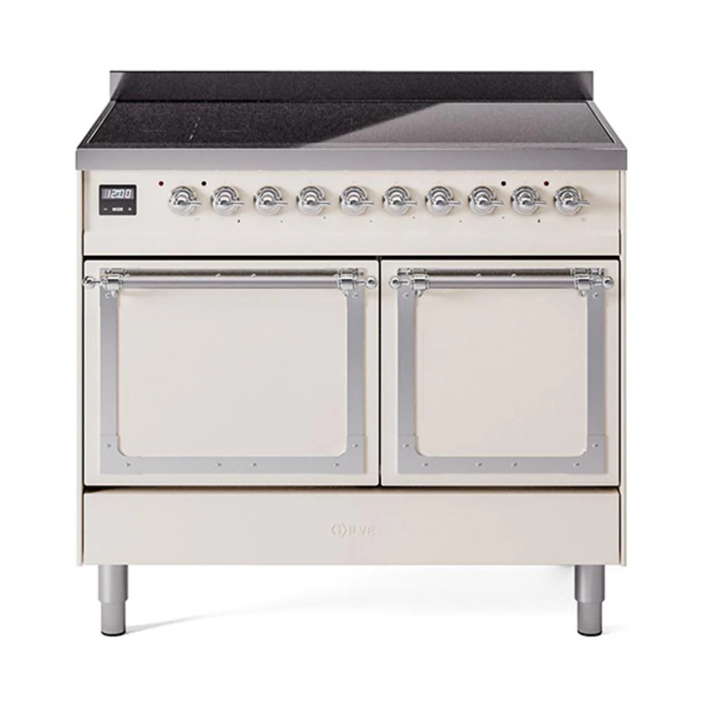 Ilve UNDI406QNMPAWC Ilve Undi406Qnmpawc Nostalgie Ii Noblesse 40" Induction Range (Solid Door, Antique White, Chrome)