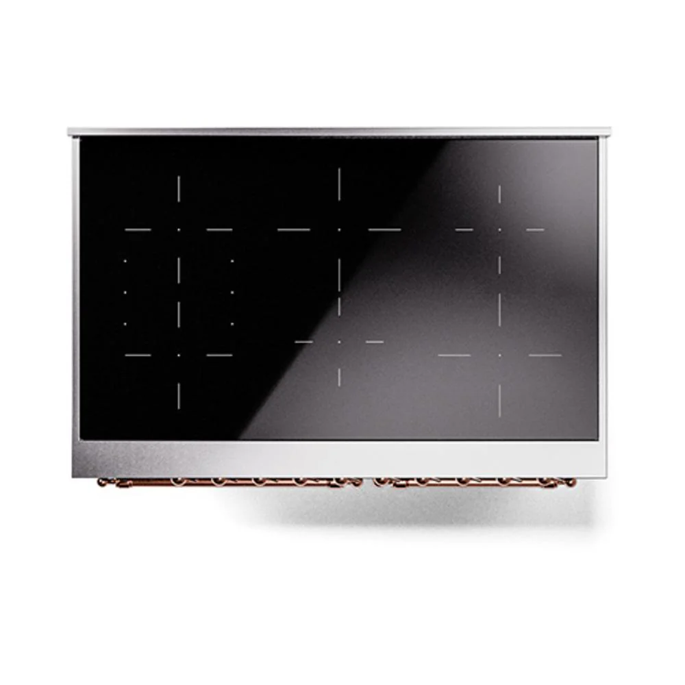 Ilve UNDI406QNMPBUP Ilve Undi406Qnmpbup Nostalgie Ii Noblesse 40" Induction Range (Solid Door, Burgundy, Copper) - Image 3