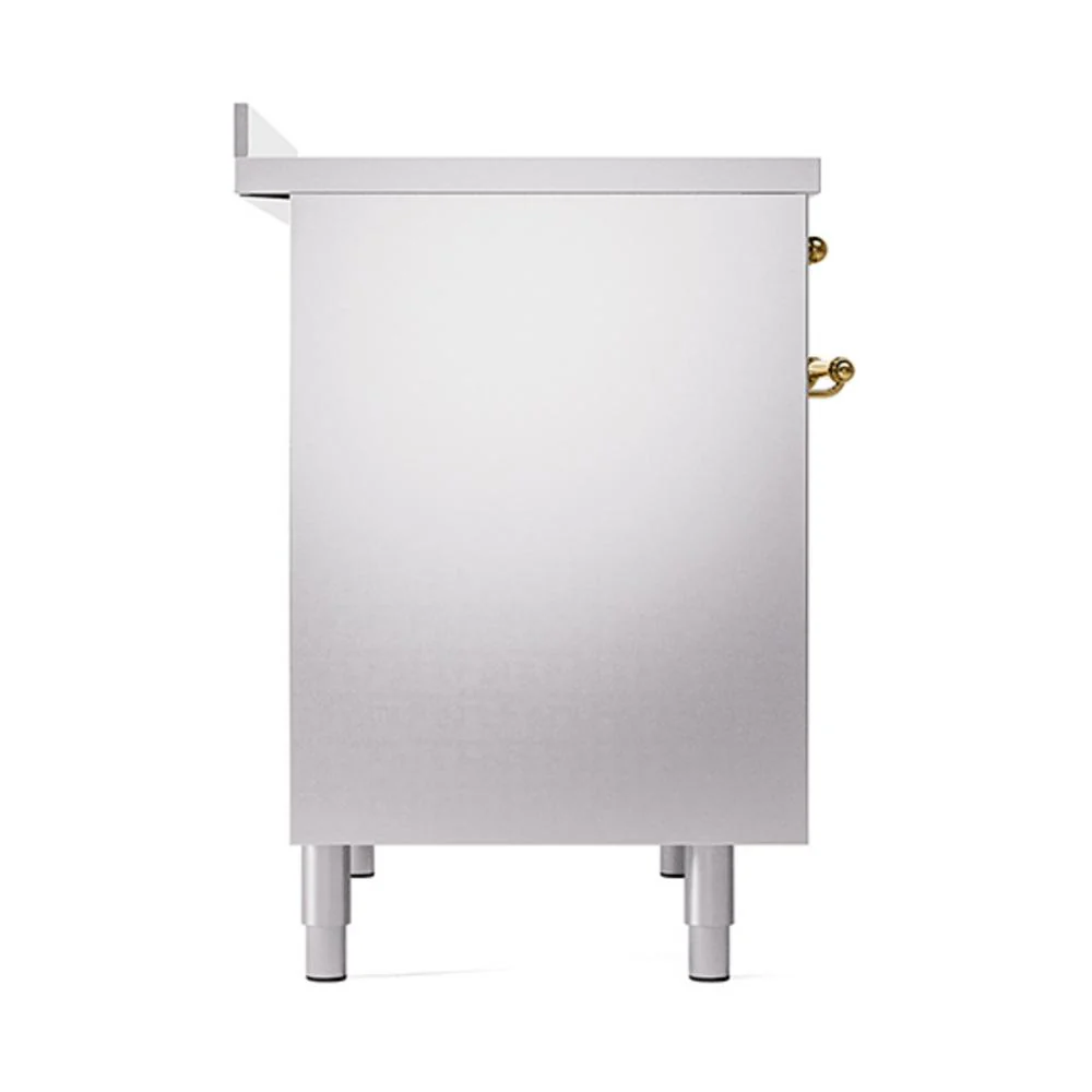 Ilve UNDI406QNMPSSG Ilve Undi406Qnmpssg Nostalgie Ii Noblesse 40" Induction Range (Solid Door, Stainless Steel, Brass) - Image 4