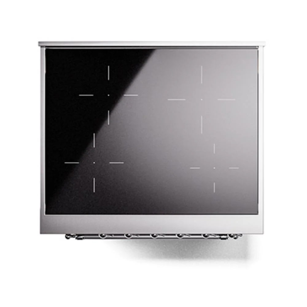 Ilve UNI304NMPBKC Ilve Uni304Nmpbkc Nostalgie Ii Noblesse 30" Induction Range (Triple Glass Door, Glossy Black, Chrome) - Image 6