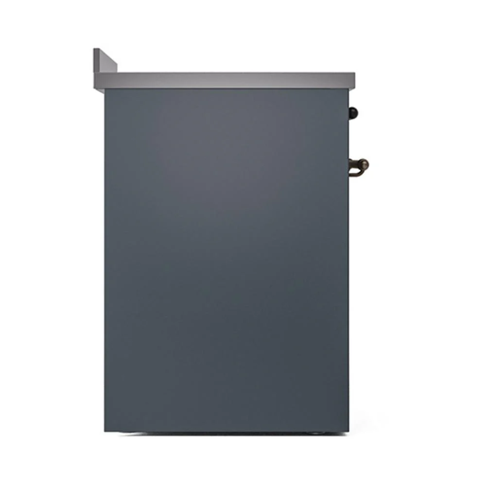 Ilve UNI304QNMPBGB Ilve Uni304Qnmpbgb Nostalgie Ii Noblesse 30" Induction Range (Solid Door, Blue Grey, Burnished) - Image 4