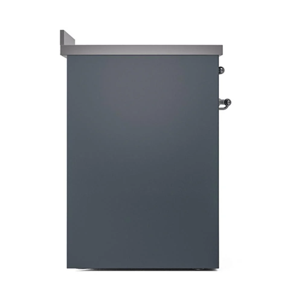 Ilve UNI304QNMPBGC Ilve Uni304Qnmpbgc Nostalgie Ii Noblesse 30" Induction Range (Solid Door, Blue Grey, Chrome) - Image 4