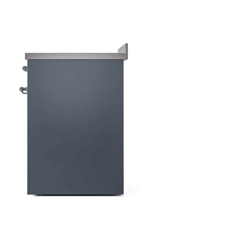 Ilve UNI304QNMPBGC Ilve Uni304Qnmpbgc Nostalgie Ii Noblesse 30" Induction Range (Solid Door, Blue Grey, Chrome) - Image 5