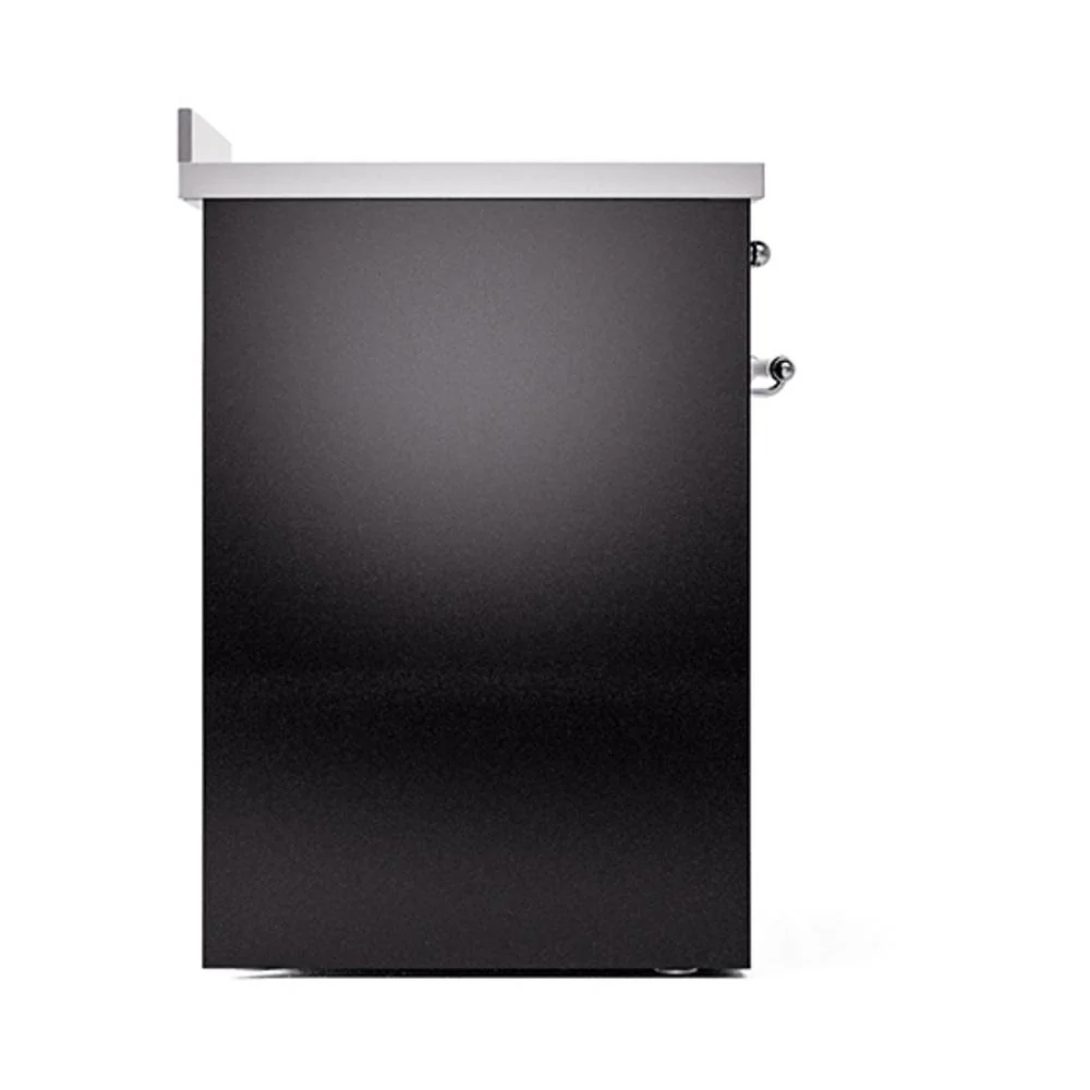 Ilve UNI304QNMPBKC Ilve Uni304Qnmpbkc Nostalgie Ii Noblesse 30" Induction Range (Solid Door, Glossy Black, Chrome) - Image 4