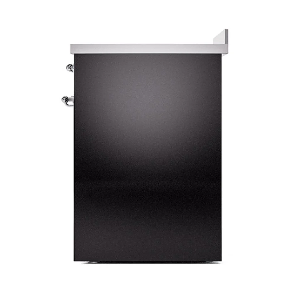 Ilve UNI304QNMPBKC Ilve Uni304Qnmpbkc Nostalgie Ii Noblesse 30" Induction Range (Solid Door, Glossy Black, Chrome) - Image 5