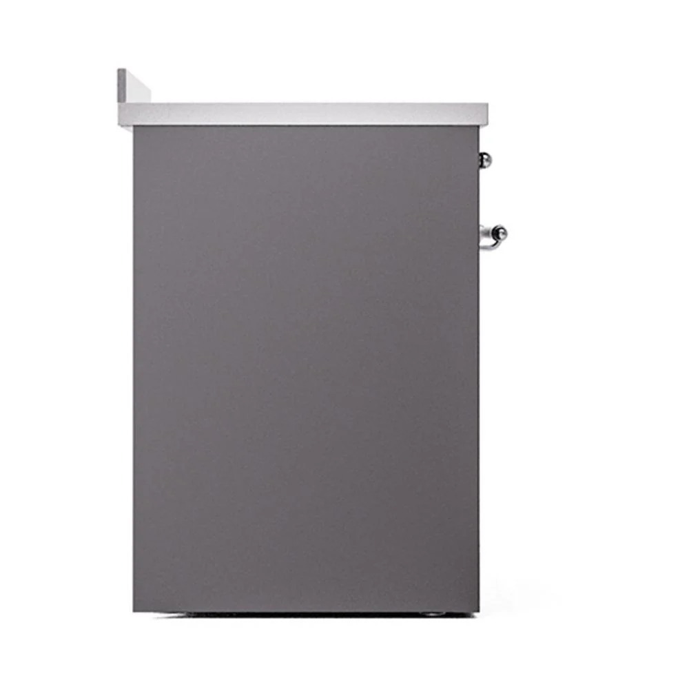 Ilve UNI304QNMPMGC Ilve Uni304Qnmpmgc Nostalgie Ii Noblesse 30" Induction Range (Solid Door, Graphite Matte, Chrome) - Image 4