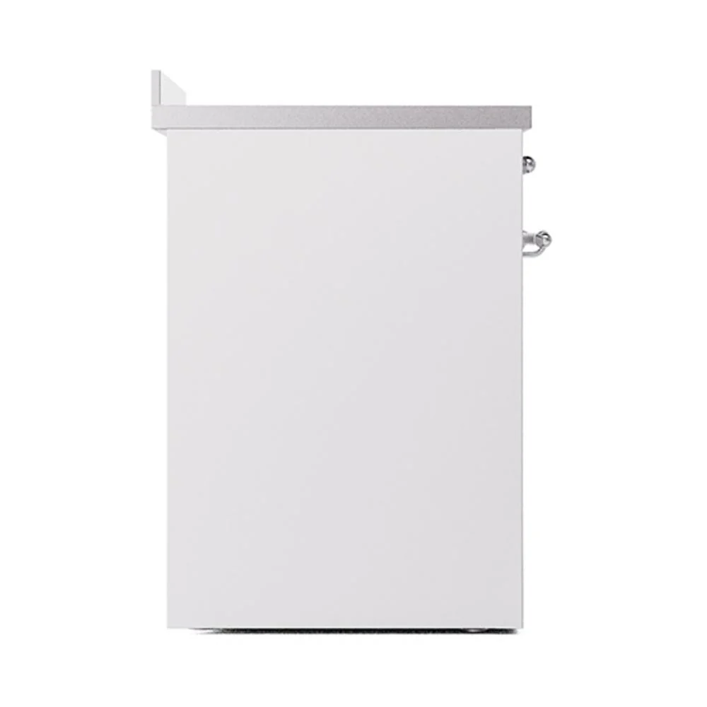 Ilve UNI304QNMPWHG Ilve Uni304Qnmpwhg Nostalgie Ii Noblesse 30" Induction Range (Solid Door, White, Brass) - Image 4