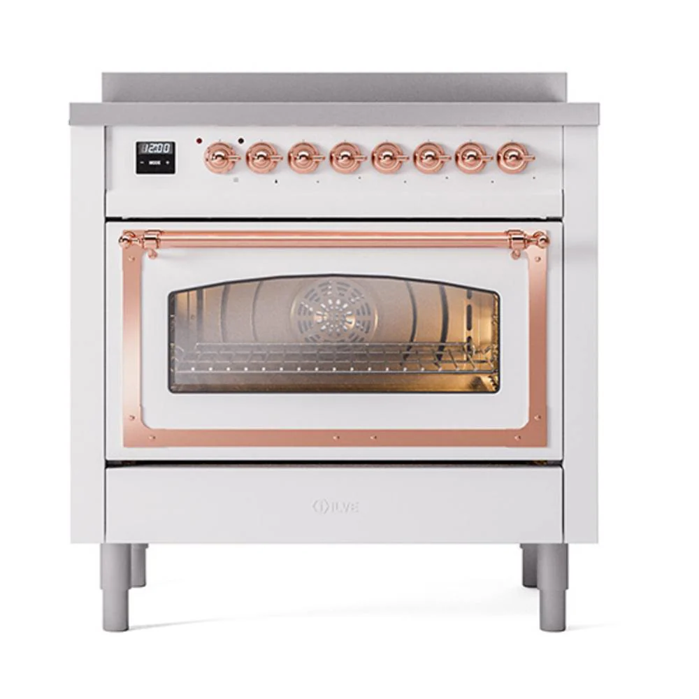 Ilve UNI366NMPRAP Ilve Uni366Nmprap Nostalgie Ii Noblesse 36" Induction Range (Triple Glass Door, Ral, Copper) - Image 2
