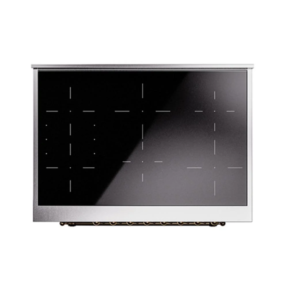 Ilve UNI366QNMPBUB Ilve Uni366Qnmpbub Nostalgie Ii Noblesse 36" Induction Range (Solid Door, Burgundy, Burnished) - Image 3
