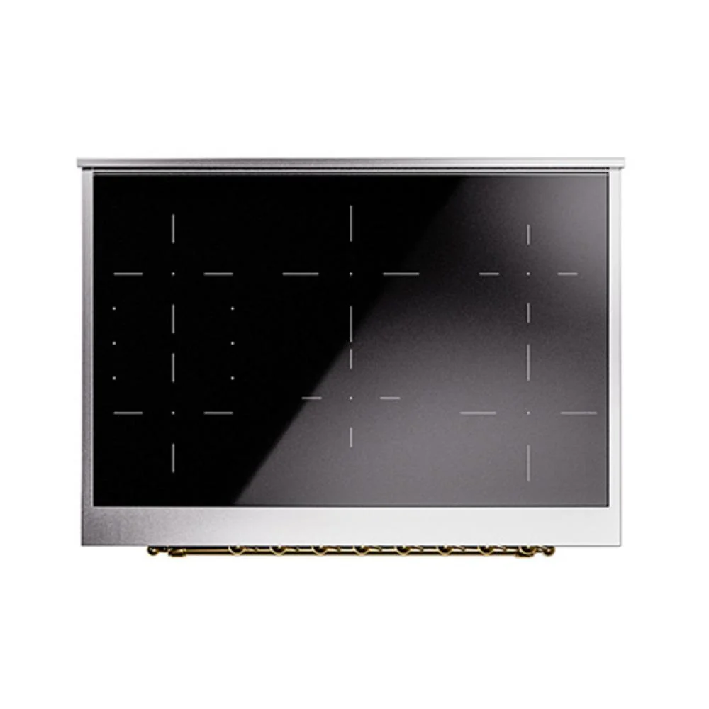 Ilve UNI366QNMPEGG Ilve Uni366Qnmpegg Nostalgie Ii Noblesse 36" Induction Range (Solid Door, Emerald Green, Brass) - Image 3