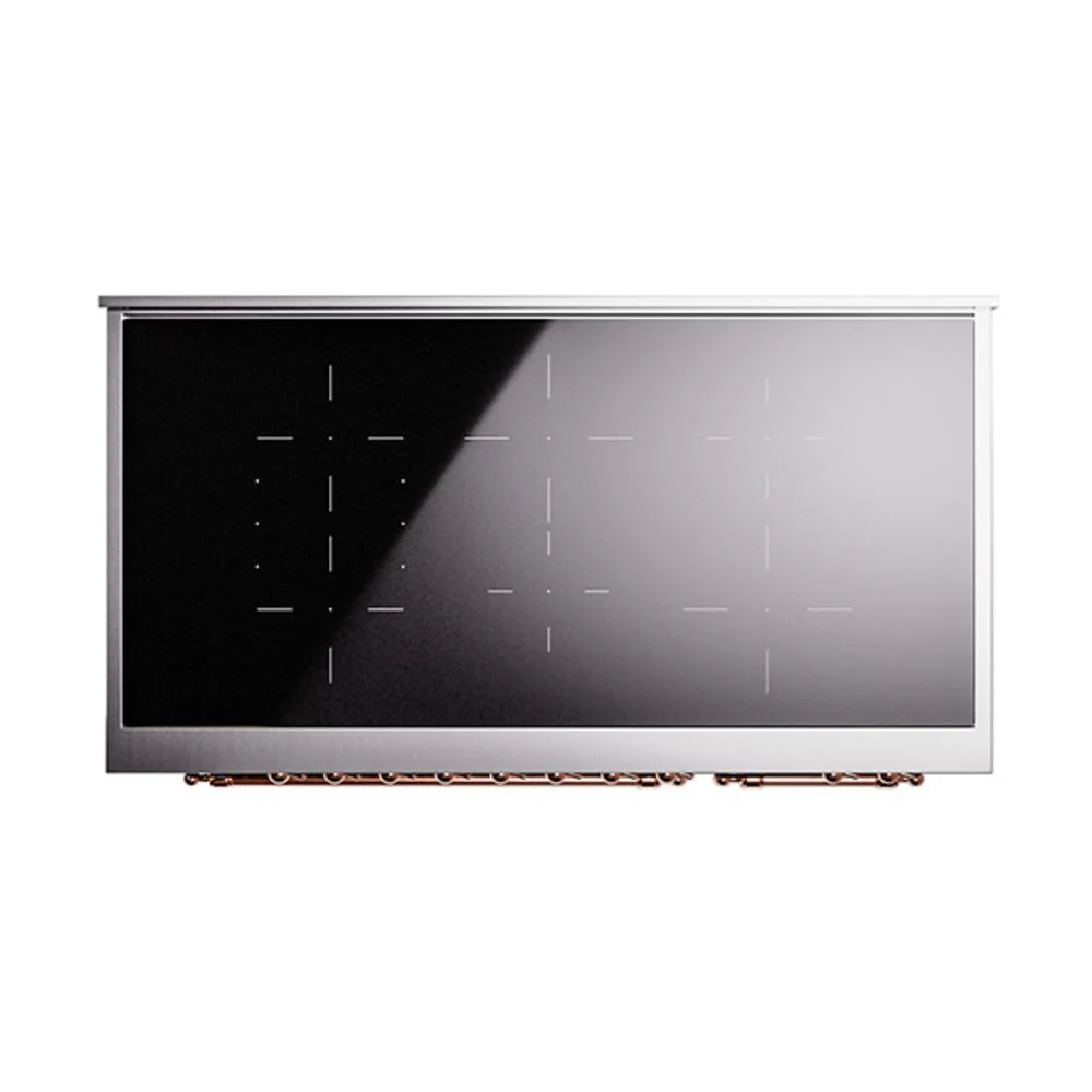 Ilve UNI486NMPMBP Ilve Uni486Nmpmbp Nostalgie Ii Noblesse 48" Induction Range (Triple Glass Door, Midnight Blue, Copper) - Image 8