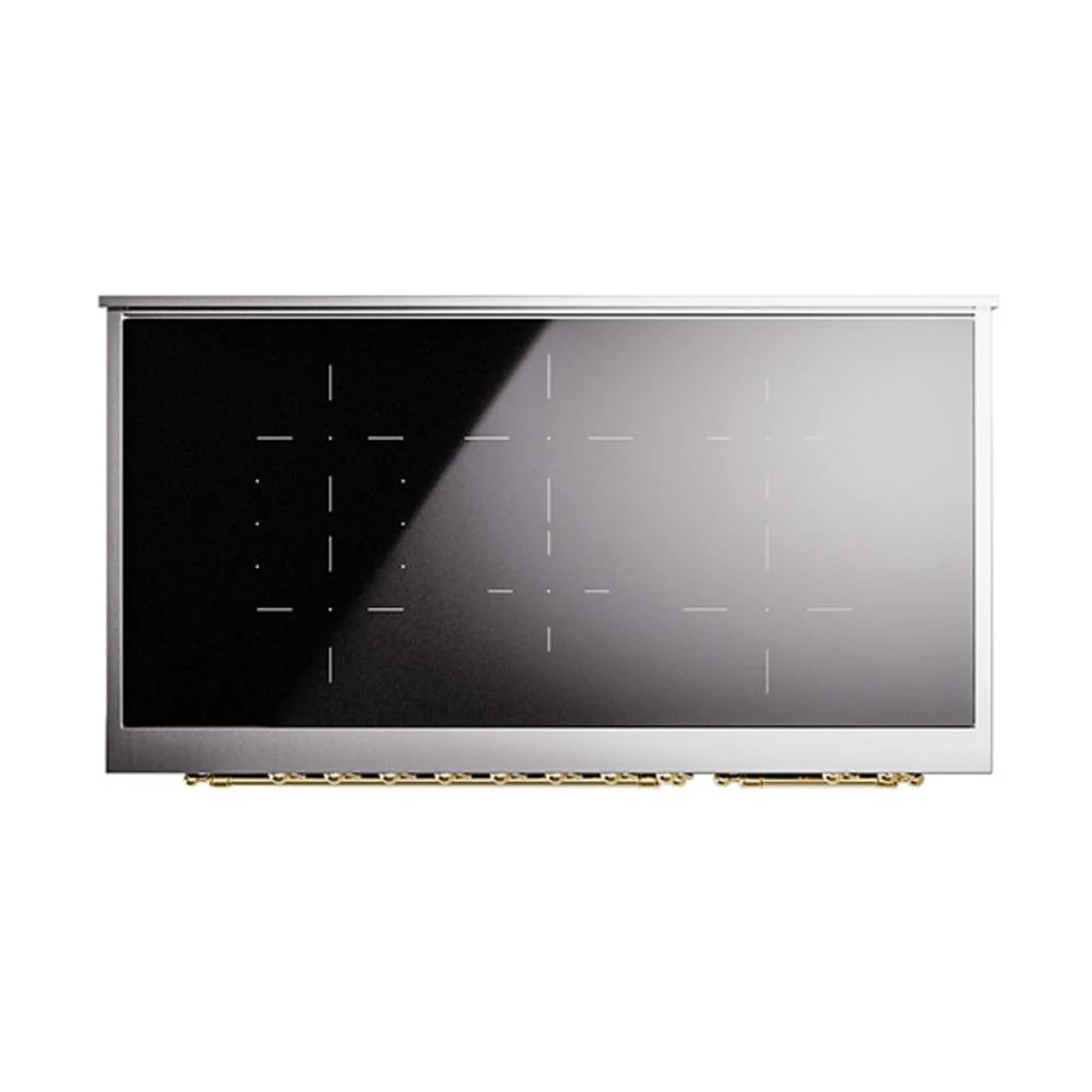 Ilve UNI486QNMPMBG Ilve Uni486Qnmpmbg Nostalgie Ii Noblesse 48" Induction Range (Solid Door, Midnight Blue, Brass) - Image 3