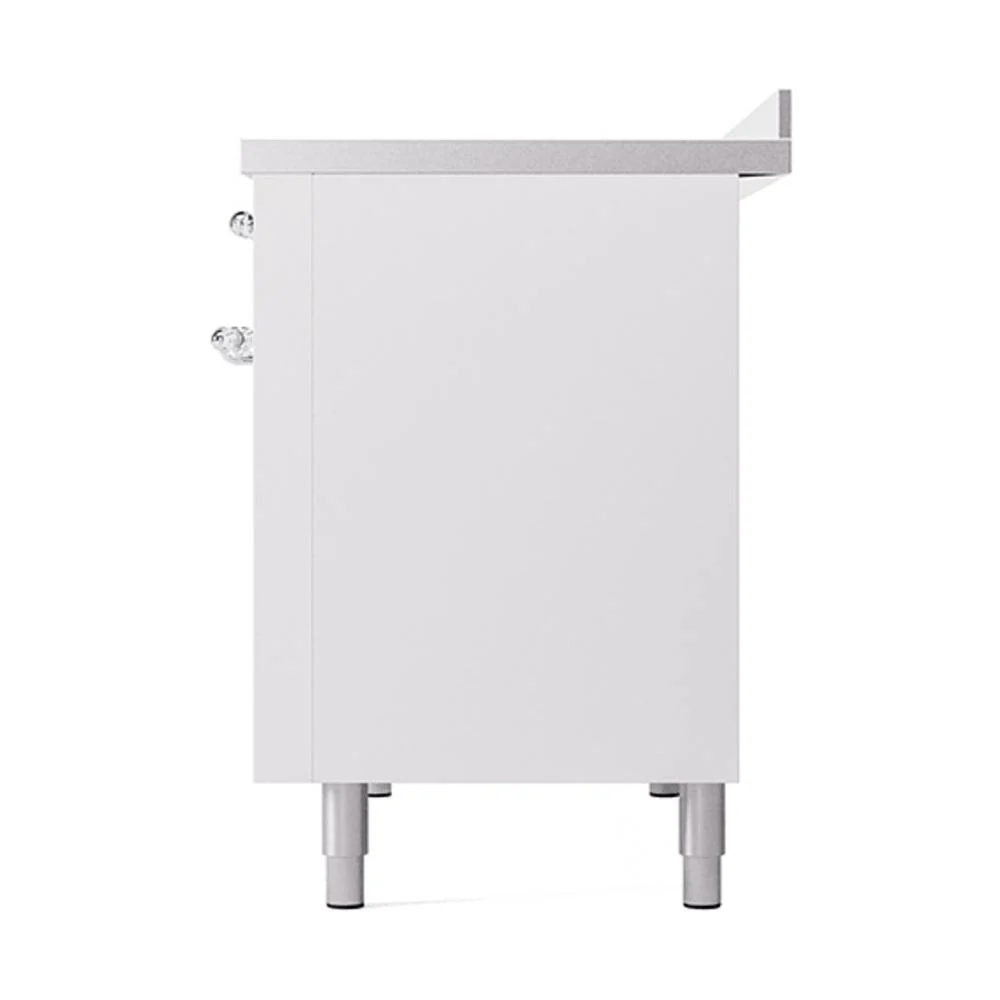 Ilve UNI486QNMPWHC Ilve Uni486Qnmpwhc Nostalgie Ii Noblesse 48" Induction Range (Solid Door, White, Chrome) - Image 5