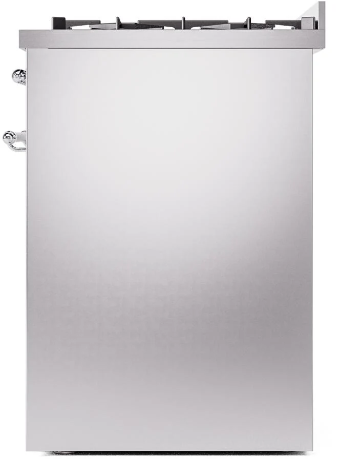 Ilve UP30NMPSSC Nostalgie Ii 30 Inch Dual Fuel Natural Gas Freestanding Range In Stainless Steel With Chrome Trim - Image 7