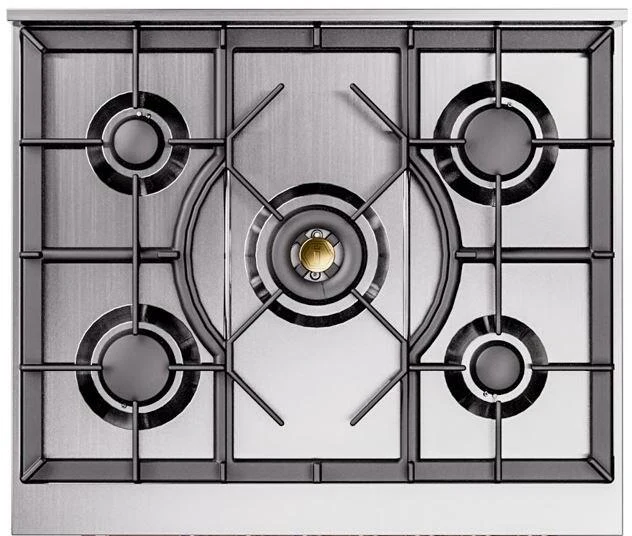 Ilve UP30NMPSSCLP Nostalgie Ii 30 Inch Dual Fuel Liquid Propane Freestanding Range In Stainless Steel With Chrome Trim - Image 8