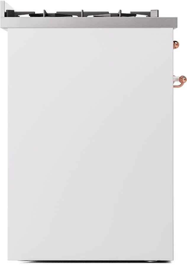 Ilve UP30NMPWHPLP Nostalgie Ii 30 Inch Dual Fuel Liquid Propane Freestanding Range In White With Copper Trim - Image 6