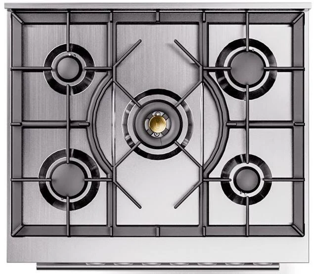 Ilve UP30WMPRA Professional Plus Ii 30 Inch Dual Fuel Natural Gas Freestanding Range In Ral Custom Color With Trim - Image 2