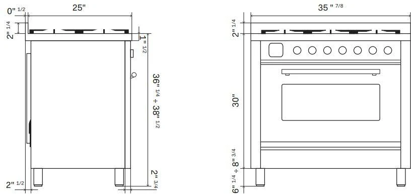 Ilve UP36FNMPMGPLP Nostalgie Ii 36 Inch Dual Fuel Liquid Propane Freestanding Range In Matte Graphite With Copper Trim - Image 10