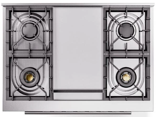 Ilve UP36FQMPWHLP Professional Plus Ii 36 Inch Dual Fuel Liquid Propane Freestanding Range In With Trim - Image 5