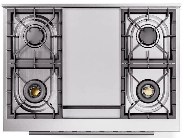 Ilve UP36FWMPMG Professional Plus Ii 36 Inch Dual Fuel Natural Gas Freestanding Range In Matte Graphite With Trim - Image 8