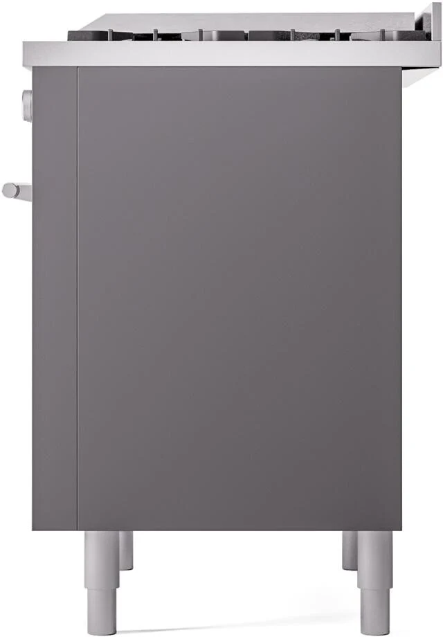 Ilve UP36FWMPMGLP Professional Plus Ii 36 Inch Dual Fuel Liquid Propane Freestanding Range In Matte Graphite With Trim - Image 7